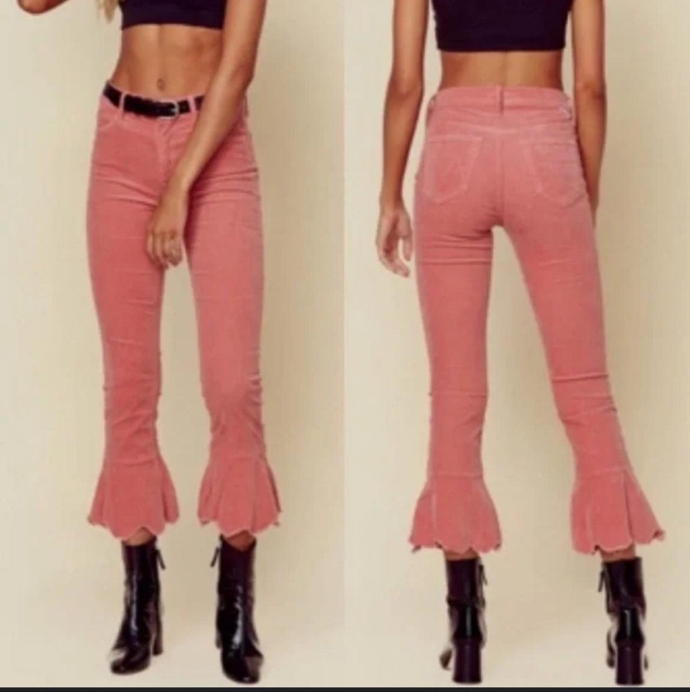 MOTHER NWT The Cha Cha Pink Corduroy Pant SIze 27